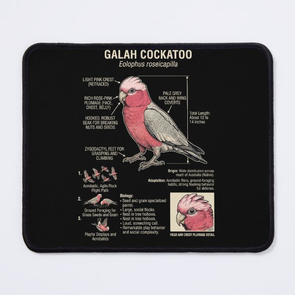 Item preview, Cockatoo Galah Scientific Anatomy Ornithology Parrot Lover designed and sold by dian-rody-crest.