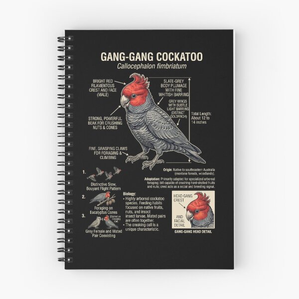 Item preview, Gang gang Cockatoo Scientific Anatomy Ornithology Parrot Lover designed and sold by dian-rody-crest.
