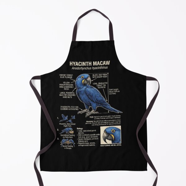 Item preview, Hyacinth Macaw Scientific Anatomy Ornithology Parrot Lover designed and sold by dian-rody-crest.