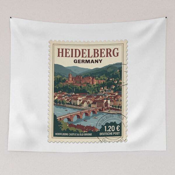 Item preview, Vintage Germany Heidelberg Castle Travel Stamp designed and sold by k3rstman1.