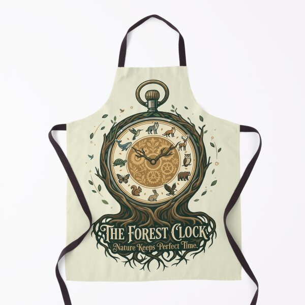 Item preview, The Forest Clock Nature Artwork | Premium Woodland Illustration designed and sold by Amr Darwish Graphic designer.