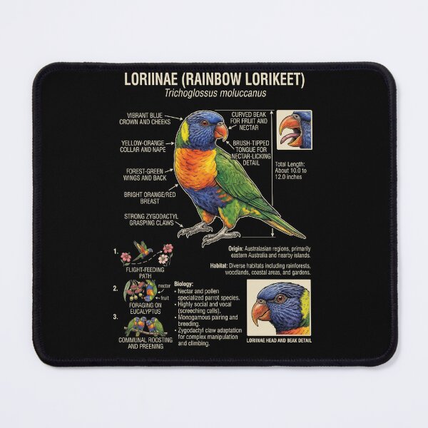 Item preview, Loriinae Scientific Anatomy Ornithology Parrot Lover designed and sold by dian-rody-crest.