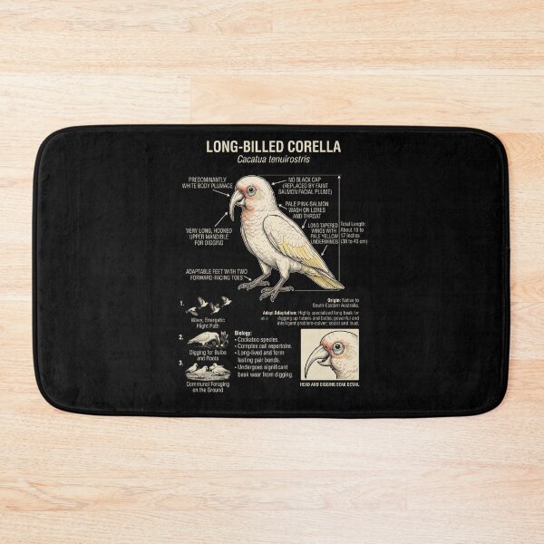 Item preview, Long billed Corella Scientific Anatomy Ornithology Parrot Lover designed and sold by dian-rody-crest.