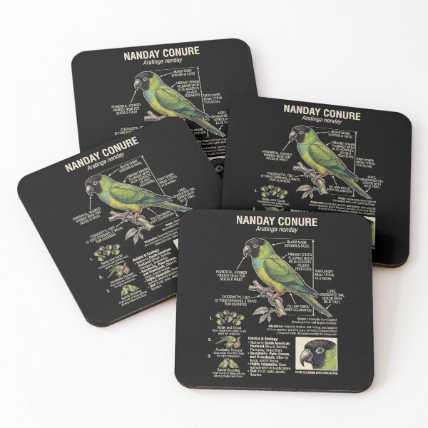 Item preview, Nanday Conure Scientific Anatomy Ornithology Parrot Lover designed and sold by dian-rody-crest.