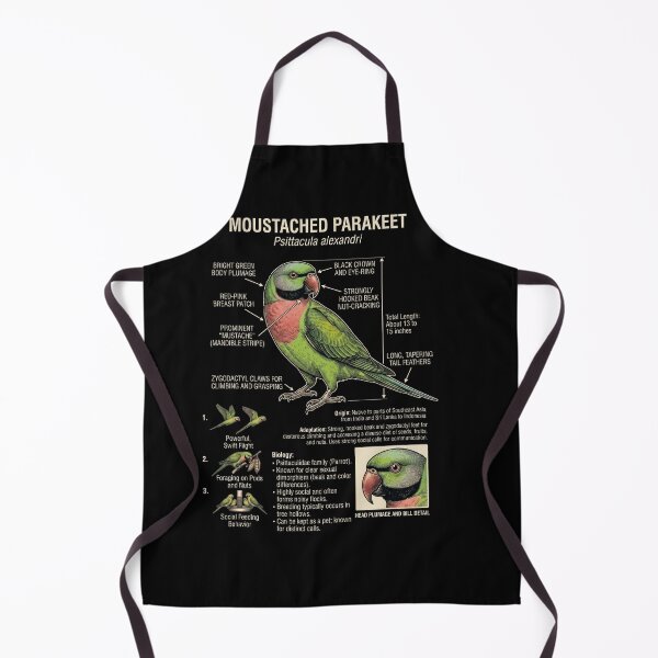 Item preview, Mustached Parakeet Scientific Anatomy Ornithology Parrot Lover designed and sold by dian-rody-crest.
