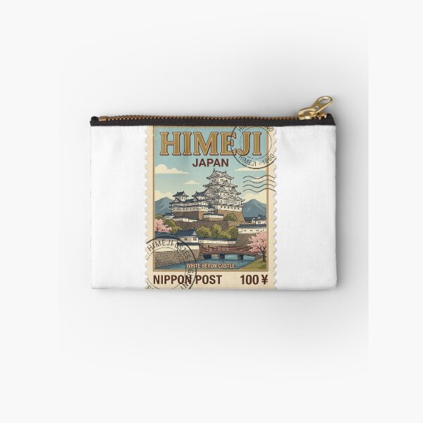 Item preview, Vintage White Heron Castle Himeji Japan Travel Stamp designed and sold by k3rstman1.