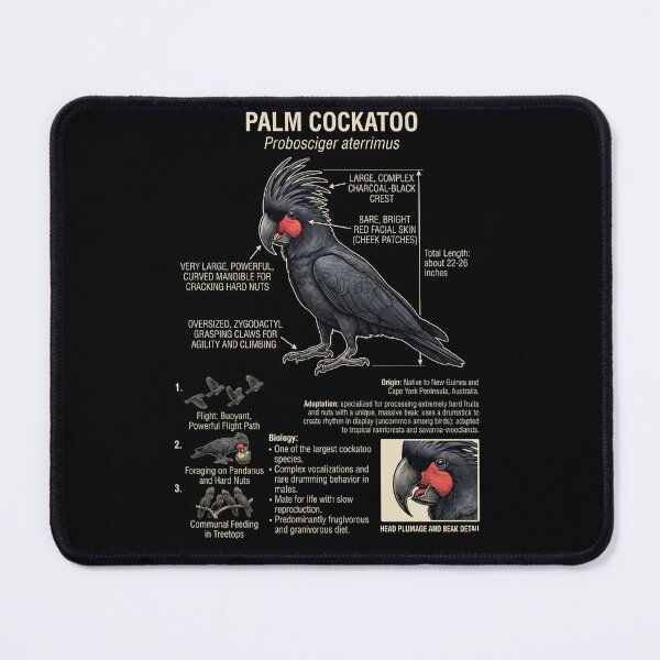 Item preview, Palm Cockatoo Scientific Anatomy Ornithology Parrot Lover designed and sold by dian-rody-crest.
