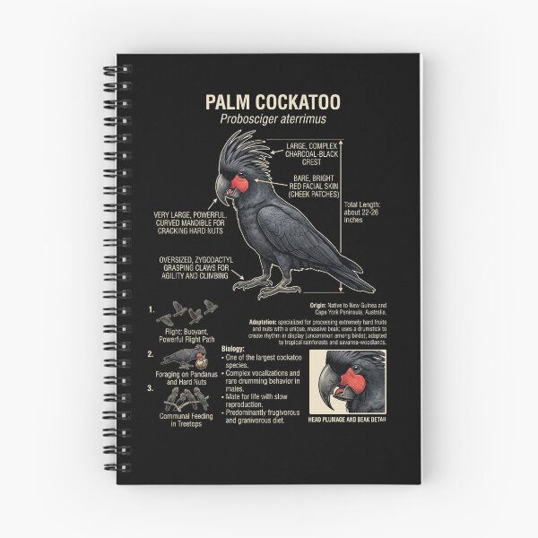 Item preview, Palm Cockatoo Scientific Anatomy Ornithology Parrot Lover designed and sold by dian-rody-crest.