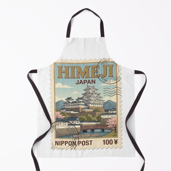 Item preview, Vintage White Heron Castle Himeji Japan Travel Stamp designed and sold by k3rstman1.