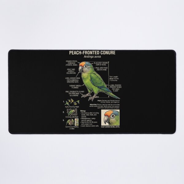 Item preview, Peach Fronted Conure Scientific Anatomy Ornithology Parrot Lover designed and sold by dian-rody-crest.