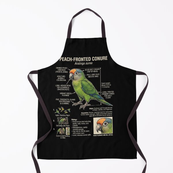 Item preview, Peach Fronted Conure Scientific Anatomy Ornithology Parrot Lover designed and sold by dian-rody-crest.