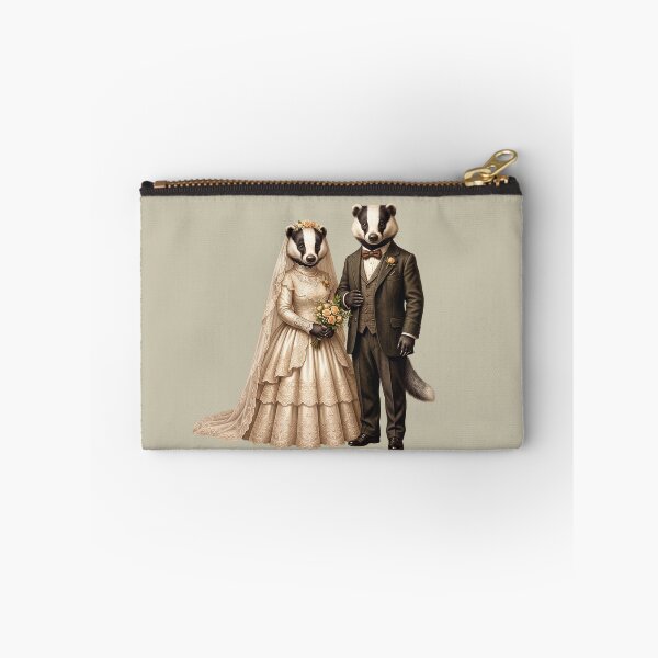 Item preview, Vintage Victorian Badger Couple Woodland Wedding Portrait designed and sold by Englandbear.