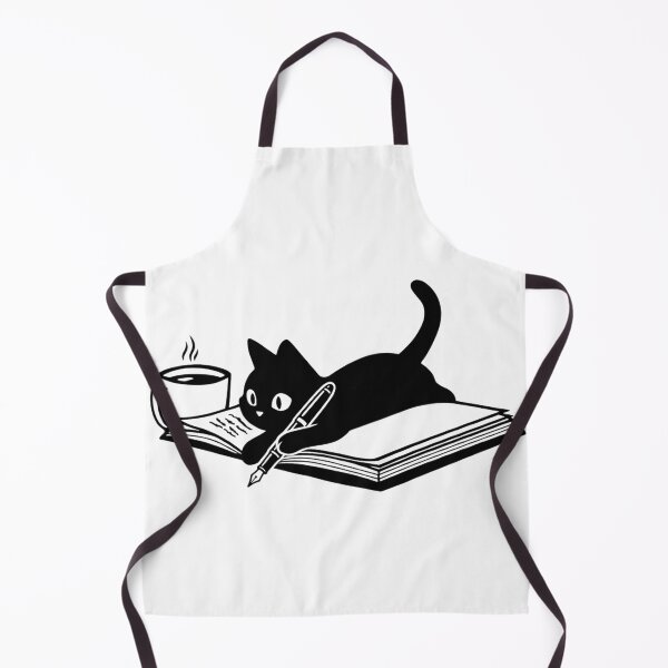 Item preview, Black Cat And Books – Whimsical Bookish Cat Reading in a Cozy Library with Coffee Vibes designed and sold by Charonde.