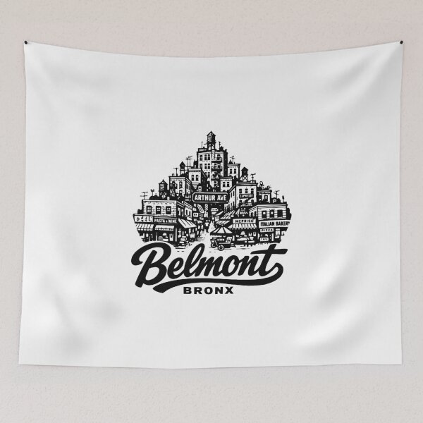Item preview, Belmont Bronx New York Skyline Lettering designed and sold by Boogosh.