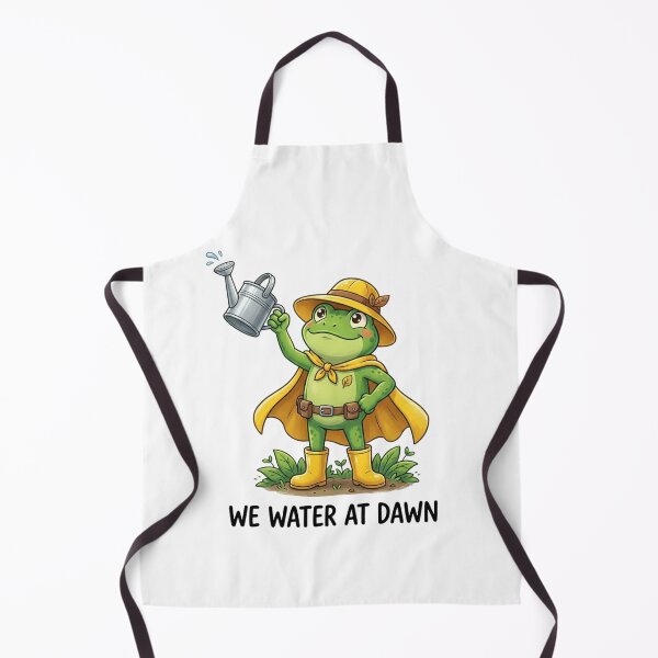 Item preview, We Water At Dawn Funny Frog Gardening Art Print Cute Plant Lover Gift Superhero designed and sold by raedattia.