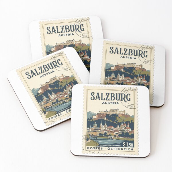 Item preview, Vintage Hohensalzburg Fortress Salzburg Austria Travel Stamp designed and sold by k3rstman1.