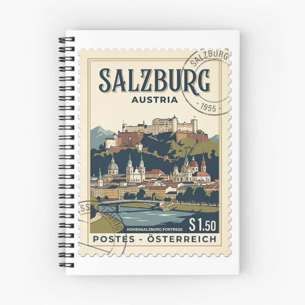 Item preview, Vintage Hohensalzburg Fortress Salzburg Austria Travel Stamp designed and sold by k3rstman1.