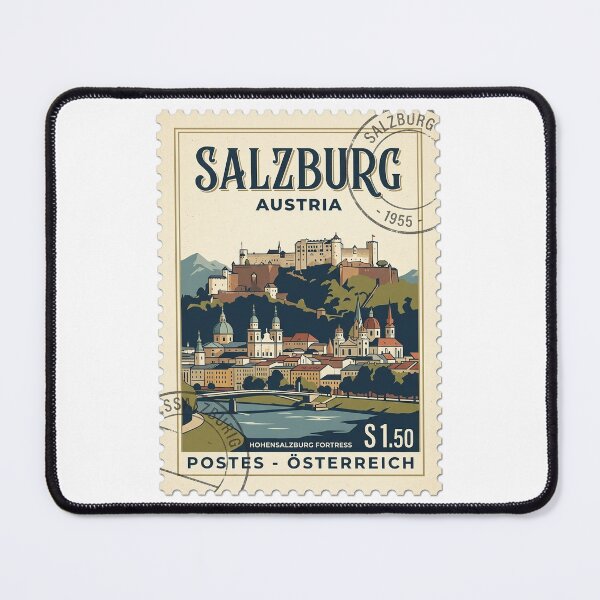 Item preview, Vintage Hohensalzburg Fortress Salzburg Austria Travel Stamp designed and sold by k3rstman1.