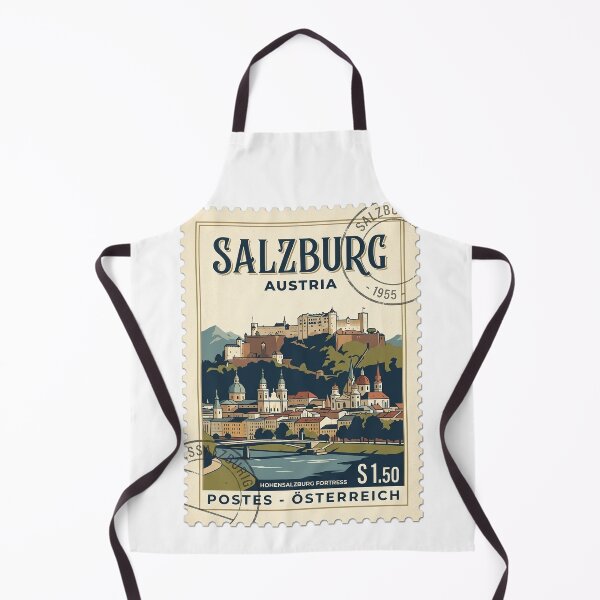 Item preview, Vintage Hohensalzburg Fortress Salzburg Austria Travel Stamp designed and sold by k3rstman1.