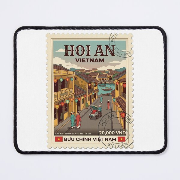 Item preview, Hoi An Vietnam Ancient Town Vintage Travel Stamp designed and sold by k3rstman1.