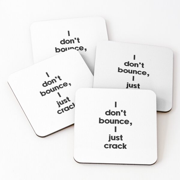 Item preview, Text Typography I don't bounce, I just crack Aging Humor designed and sold by TypeboldStudio.