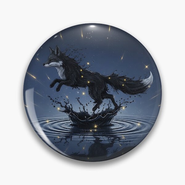Item preview, Black Ink Fox Splashing in Starry Water designed and sold by Michaelragheb.