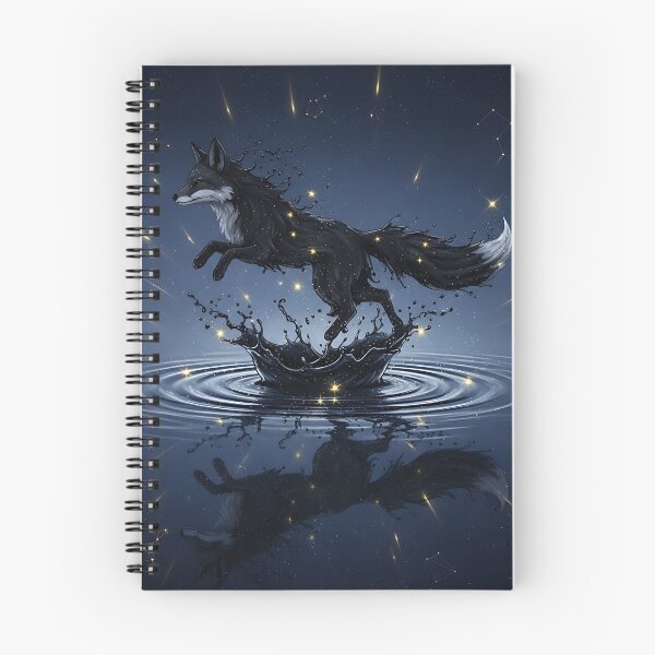 Item preview, Black Ink Fox Splashing in Starry Water designed and sold by Michaelragheb.