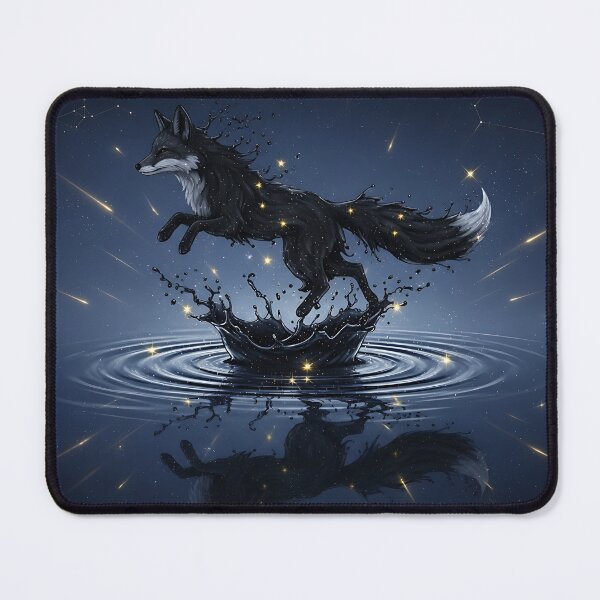 Item preview, Black Ink Fox Splashing in Starry Water designed and sold by Michaelragheb.