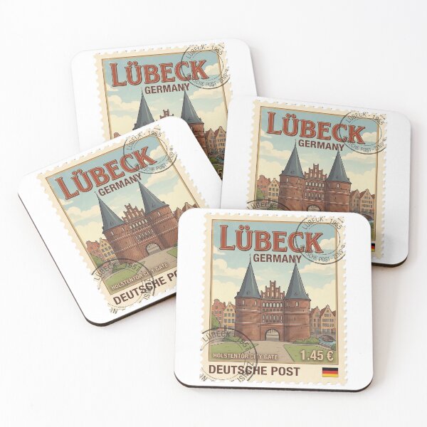 Item preview, Lübeck Germany Holstentor Brick Gothic Travel Stamp designed and sold by k3rstman1.
