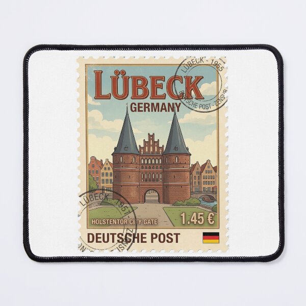 Item preview, Lübeck Germany Holstentor Brick Gothic Travel Stamp designed and sold by k3rstman1.
