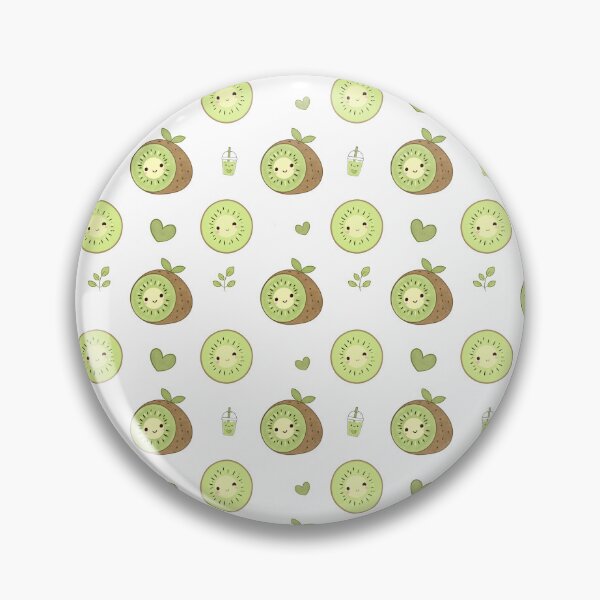 Item preview, Cute Kawaii Kiwi Pattern | Seamless Kiwi Fruit Print | Green Aesthetic Pattern designed and sold by Little Dora Art.