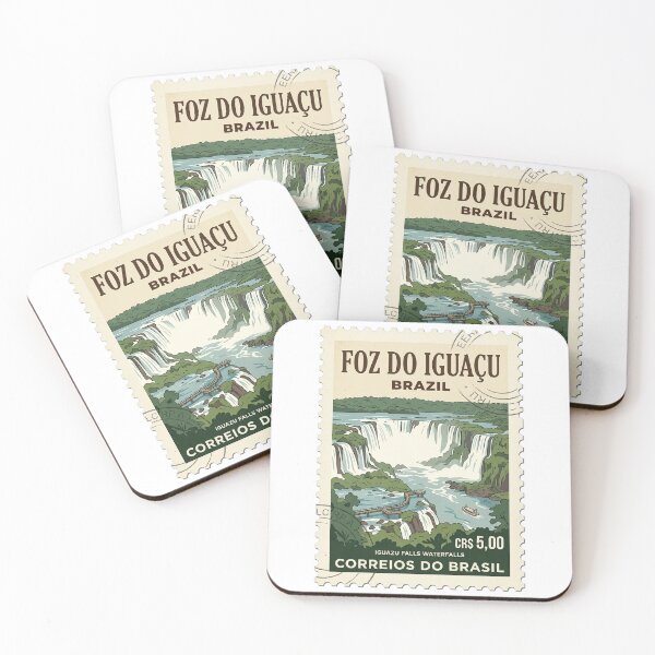 Item preview, Vintage Foz do Iguaçu Brazil Travel Stamp designed and sold by k3rstman1.