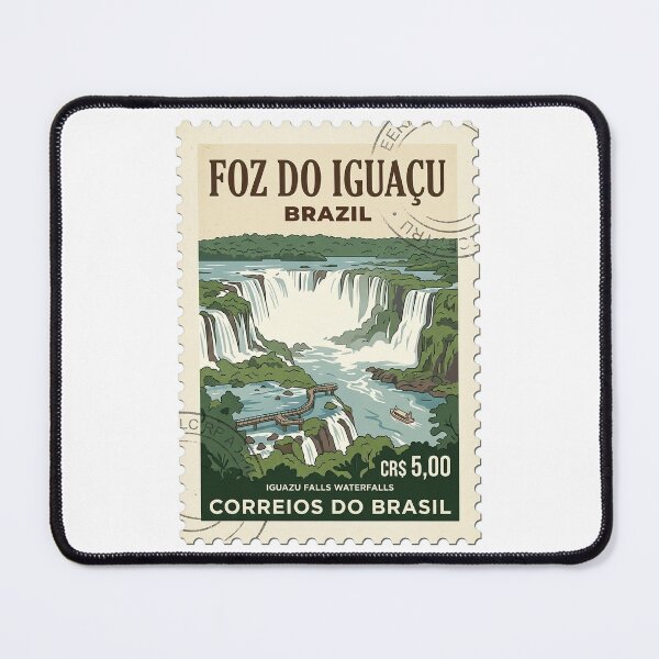 Item preview, Vintage Foz do Iguaçu Brazil Travel Stamp designed and sold by k3rstman1.