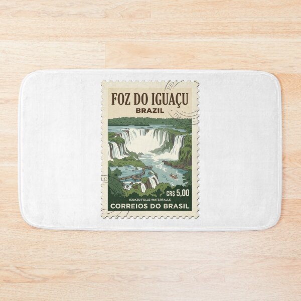 Item preview, Vintage Foz do Iguaçu Brazil Travel Stamp designed and sold by k3rstman1.