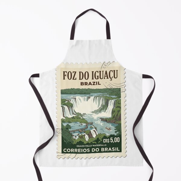 Item preview, Vintage Foz do Iguaçu Brazil Travel Stamp designed and sold by k3rstman1.