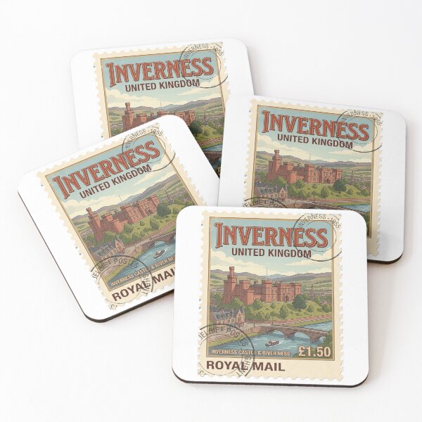 Item preview, Inverness Castle River Ness Vintage Travel Stamp designed and sold by k3rstman1.