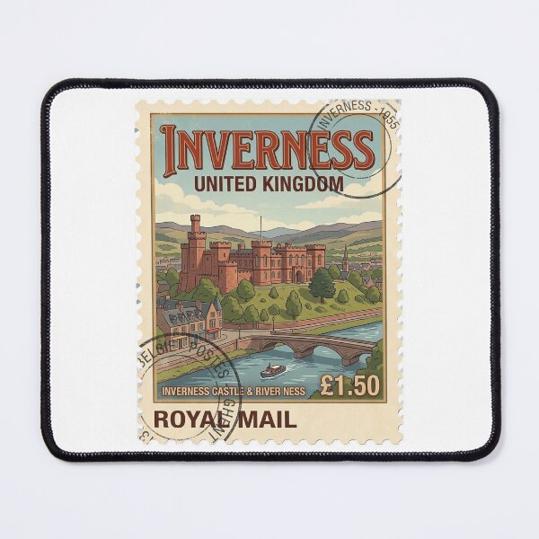 Item preview, Inverness Castle River Ness Vintage Travel Stamp designed and sold by k3rstman1.