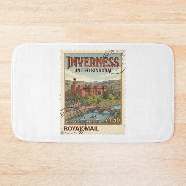 Item preview, Inverness Castle River Ness Vintage Travel Stamp designed and sold by k3rstman1.