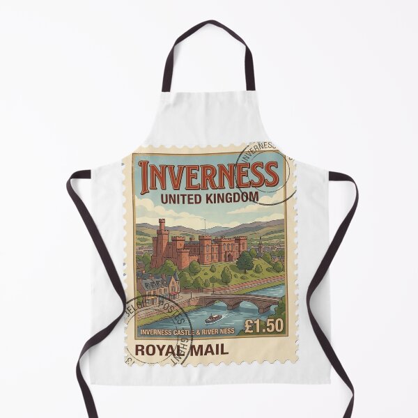 Item preview, Inverness Castle River Ness Vintage Travel Stamp designed and sold by k3rstman1.