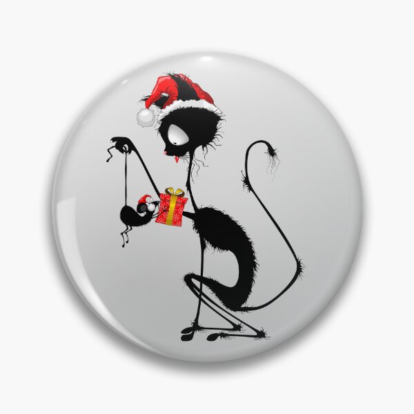 Item preview, Funny Christmas Black Cat and Mouse Santa Holiday designed and sold by BluedarkArt.