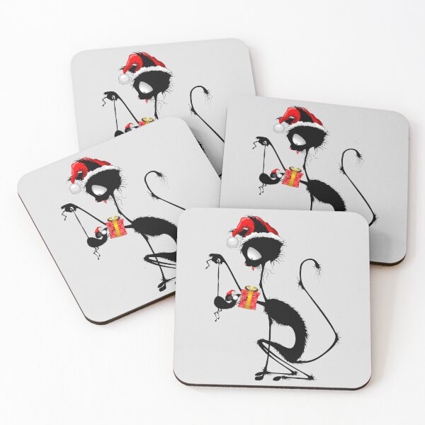 Item preview, Funny Christmas Black Cat and Mouse Santa Holiday designed and sold by BluedarkArt.