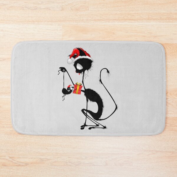 Item preview, Funny Christmas Black Cat and Mouse Santa Holiday designed and sold by BluedarkArt.