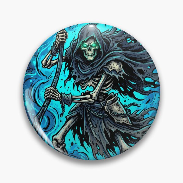 Item preview, Shadow Grim Reaper Blue Smoke Death Illustration designed and sold by misbahsiro.