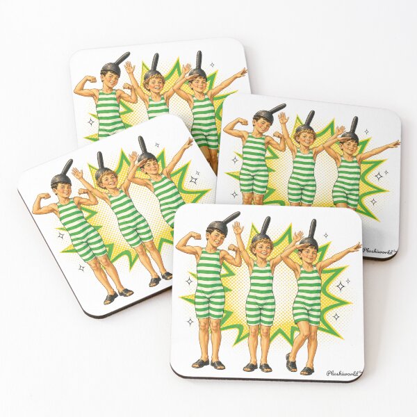 Item preview, Vintage Pop Art Swimmers Trio | Retro Mid-Century Illustration by Plushiworld™ designed and sold by PLUSHIWORLDtm.