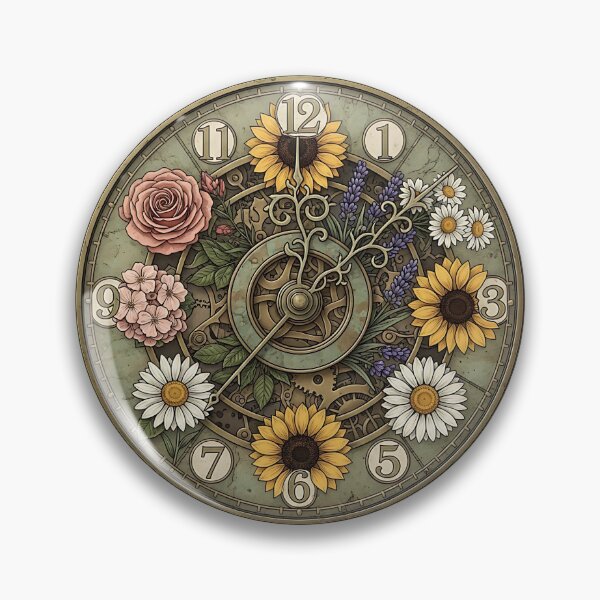 Item preview, Esfera de reloj botánica floral vintage designed and sold by Michaelragheb.