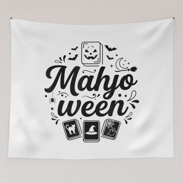 Item preview, Mahjoween Mahjong Halloween Funny Witchy Spooky Tile Design designed and sold by kiralynstration.