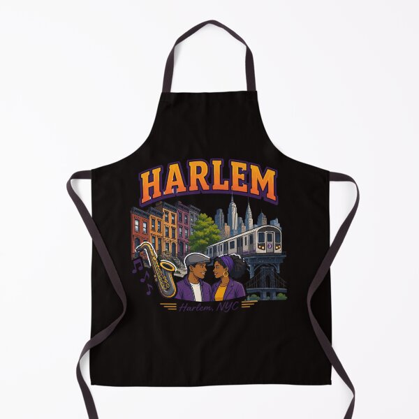 Item preview, Harlem NYC Jazz & Brownstones Retro Cityscape designed and sold by Tadeusz1.
