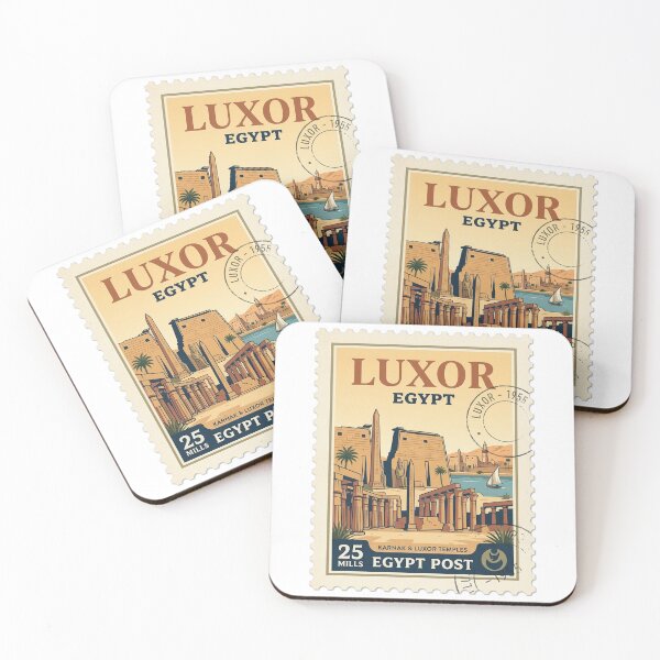 Item preview, Vintage Luxor Egypt Karnak Temples Travel Stamp designed and sold by k3rstman1.