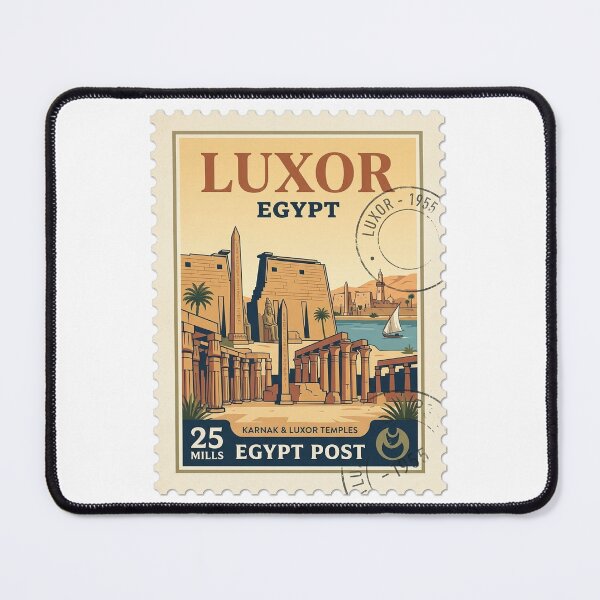 Item preview, Vintage Luxor Egypt Karnak Temples Travel Stamp designed and sold by k3rstman1.