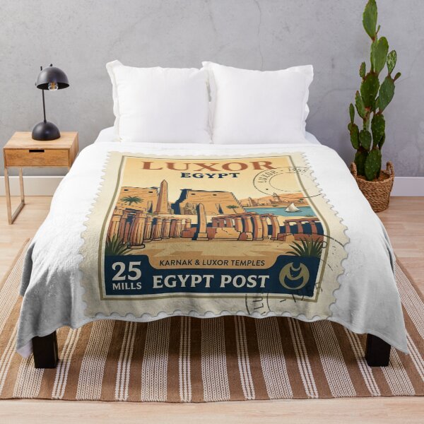 Item preview, Vintage Luxor Egypt Karnak Temples Travel Stamp designed and sold by k3rstman1.